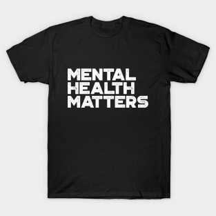 Mental Health Matters Vintage Retro (White) T-Shirt